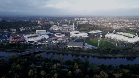 Melbourne-Tennis--Und-Sportbezirk-Aerial-Australian-Tagsüber-Geöffnet