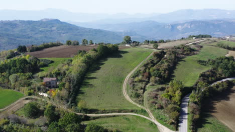 Aerial-shot-of-medieval-tratturo-in-Molise-region-of-Italy