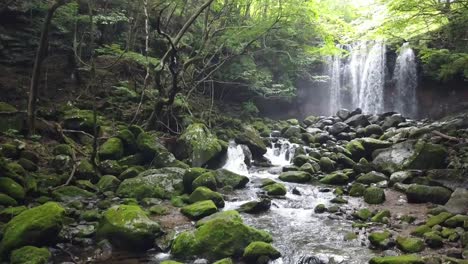 Vista-De-Otome-No-Taki-O-Maiden-Falls-En-Nasu,-Prefectura-De-Tochigi,-Región-De-Kanto,-Japón