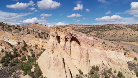 Magistic-view-of-Grosvenor-Arch-in-Utah-by-a-drone