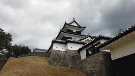 Shirakawa-Komine,-a-Japanese-castle-in-Shirakawa,-Fukushima-Prefecture,-Tohoku-region,-Japan
