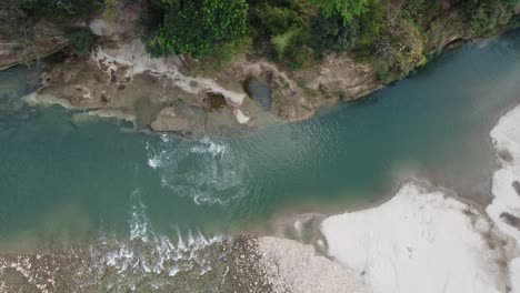 Aerial-shot-of-river-flow-in-barinas