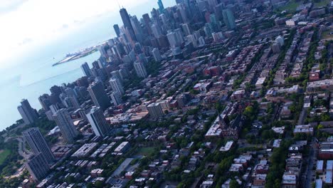 Dutch-extreme-angle-Aerial-footage-of-the-city-of-Chicago