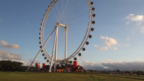 largest-Ferris-wheel-in-Latin-America,-at-Villa-Lobos-Park-in-Sao-Paulo,-Brazil