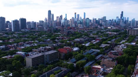 Aerial-footage-of-the-city-of-Chicago