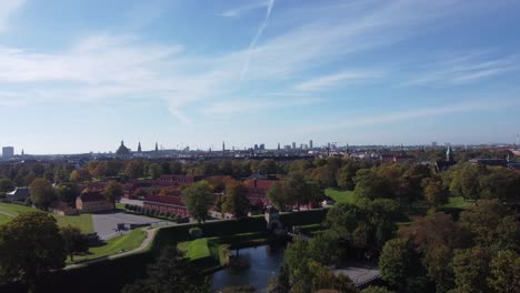aerial-view-of-the-kastellet-in-copenhagen-denmark,-you-can-see-the-different-buildings-and-the-city-that-surrounds-it