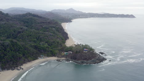 4K-Drone-aerial-view-of-the-beach-along-coastline
