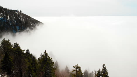Un-Mar-De-Niebla-En-La-Cima-De-Una-Montaña-En-California