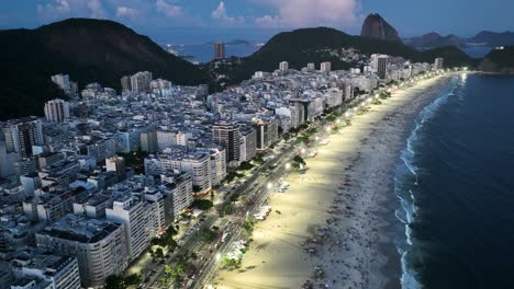 Sunset-Skyline-At-Copacabana-Beach-In-Rio-De-Janeiro-Brazil
