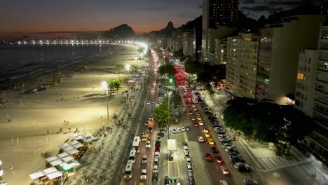 Semáforos-En-La-Playa-De-Copacabana-En-Río-De-Janeiro,-Brasil