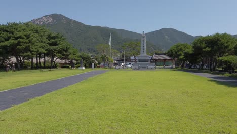 Independence-Movement-Memorial-Park-and-memorial,-Naganeupseong-Folk-Village