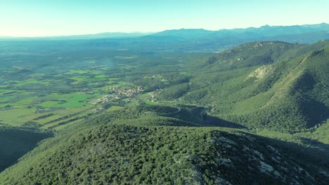 High-fly-in-Pyrenees-with-amazing-view-of-green-planet