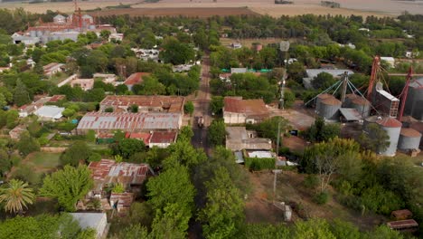 Aerial,-country-town-in-Argentina