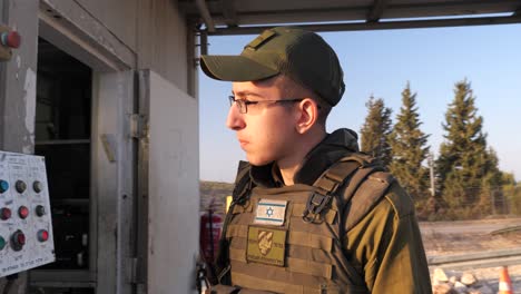 IDF-Sicherheitspersonal-Am-Kontrollpunkt-In-Der-Nähe-Von-Jerusalem