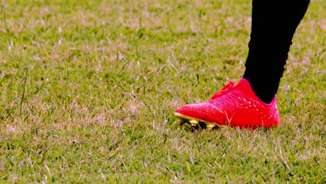 Isolated-footwork-of-a-professional-soccer-player-in-slow-motion