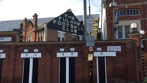 Entrance-gates-outside-Fulham-football-stadium