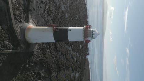 Rosses-Point-Leuchtturm-Mit-Sonnenkollektoren-Vertikal-Umlaufende-Antenne