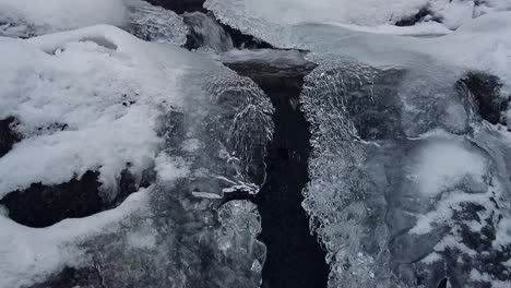 Eis,-Schnee-Und-Wasser-An-Einem-Eisigen-Wasserfall-Im-Wald-In-Der-Zentralschweiz