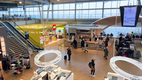 Aerial-view-of-Billund-airport-terminal-inside