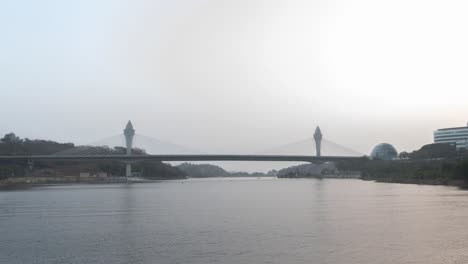 Kabelbrücke-Hyderabad,-Durgama-Cheruvu-Brücke,-Indien