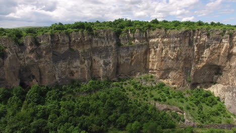 High-steep-cliffs-located-near-Lukovit,-Bulgaria