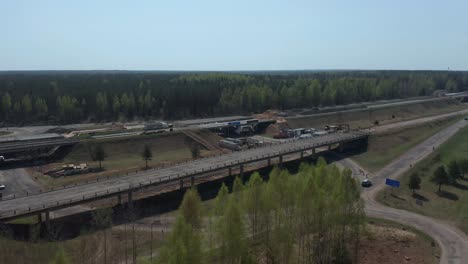 Aerial-footage-of-road-construction-in-Latvia