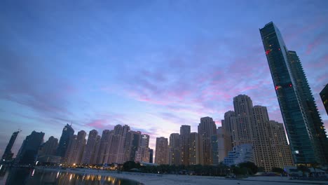 Sonnenaufgang-Schöne-Ansicht-Von-Dubai-Marina