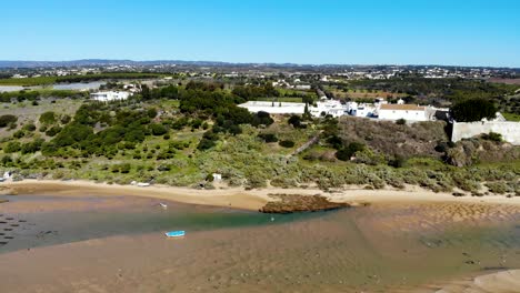 Aerial-View-of-the-Picturesque-Portuguese-Village-Cacela-Velha-in-the-Algarve