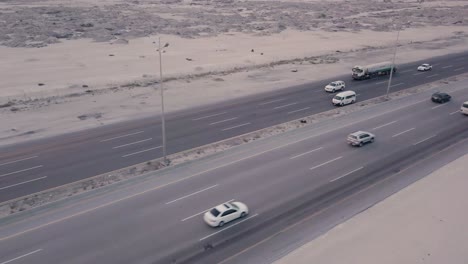 Desert-Highway-Traffic-Aerial-Footage-–-Fast-Car