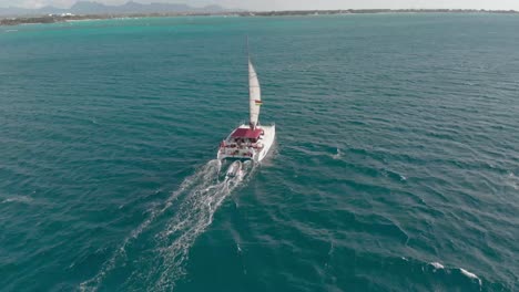 Private Catamaran In The Middle Of Mauritian Sea Free Stock Video Footage  Download Clips