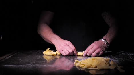 Process-of-making-traditional-homemade-pasta,-close-up
