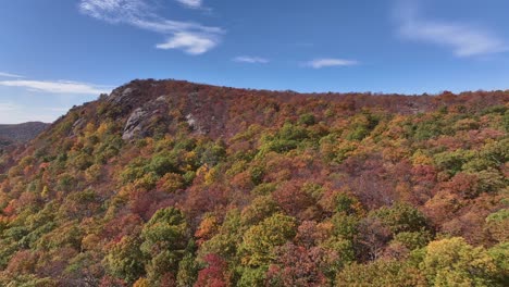 An-aerial-view-above-the-mountains-in-upstate-NY-during-the-fall-foliage-changes