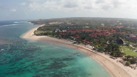 Very-High-drone-flyover-Nusa-Dua-beach-in-Bali-Indonesia