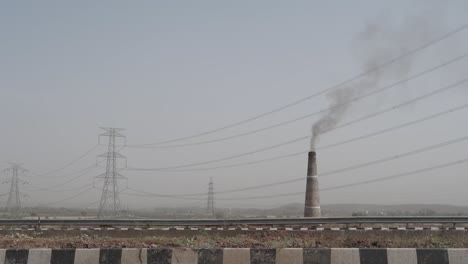 Smoke-and-Air-Pollution-from-a-Chimney-of-a-Brick-Factory