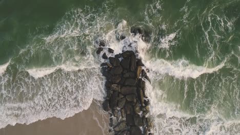 Drone-video-of-Cape-May,-New-Jersey-beach-in-September