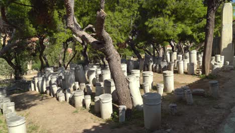 Zona-De-Kerameikos-Con-Antigüedades-En-Atenas