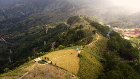 Lam-Đong-province-located-in-the-Central-Highlands-region-of-Vietnam-scenic-aerial-sunset-natural-landscape-view