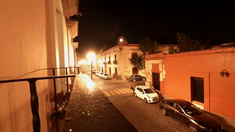 Zeitraffer-Der-Innenstadt-Von-Oaxaca-Bei-Nacht