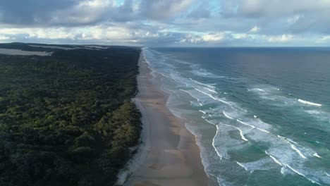 Aerial-view-of-Fraser-Island-on-the-east-coast-overlooking-main-beach-and-the-ocean
