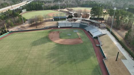 Baseball-Stadium-aerial-approach-from-left-field