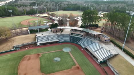 Baseball-Stadium-aerial-truck-and-tilt-view