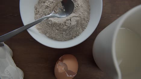 Ingredients-and-utensils-for-baking-mug-cake