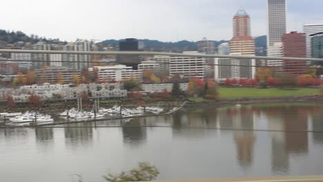 Downtown-Portland-Oregon-Train-view
