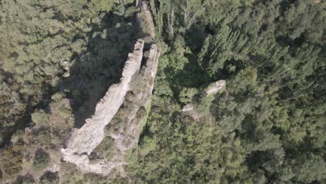 aerial-view-of-a-natural-rock-wall