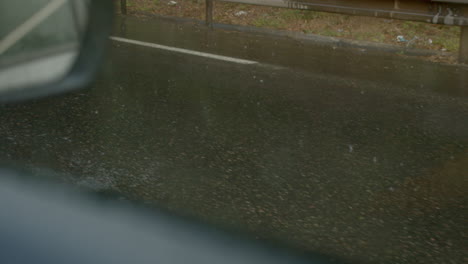 Cars-Driving-On-Wet-Slippery-Asphalt-Road-On-Rainy-Day