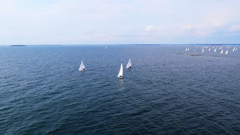 aerial-view-of-sail-boats-near-the-coast-of-finland