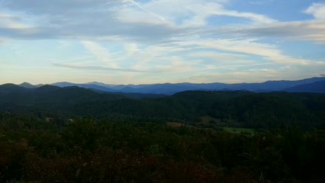 A-time-lapse-view-of-daylight-to-darkness-of-the-Great-Smoky-Mountains-National-Park-filmed-on-the-Foothills-Parkway-located-in-the-Smoky-Mountains