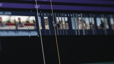 Close-Up-of-video-editing-software-timeline-moving