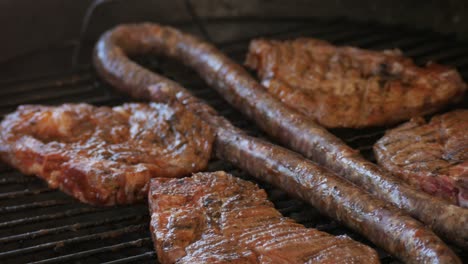 Traditional-South-African-barbecue-with-chops-and-sausage-CLOSE-UP