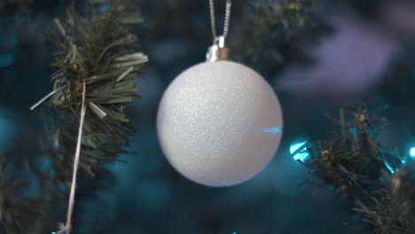 Snowball-bauble-on-a-Christmas-tree